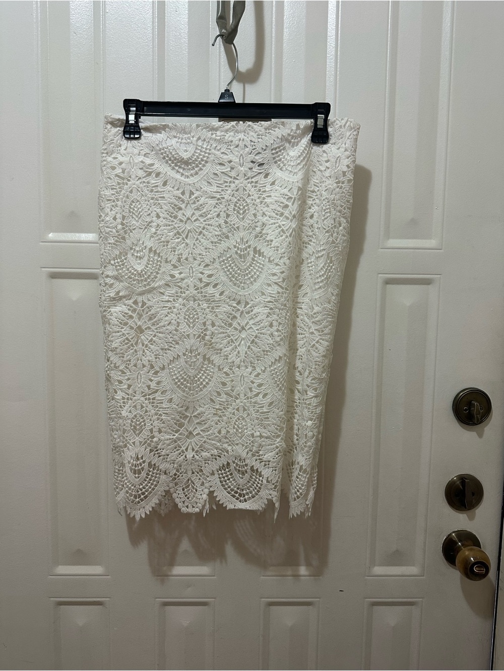 White Lace Midi Skirt